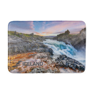 Geitafoss Waterfall, IJsland Badmat