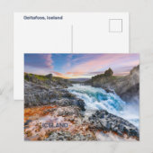 Geitafoss Waterfall, IJsland Briefkaart (Voorkant / Achterkant)