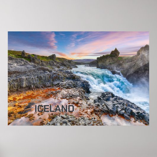 Geitafoss Waterfall, IJsland Poster (Voorkant)