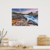 Geitafoss Waterfall, IJsland Poster (Keuken)