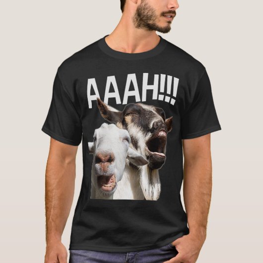 Geiten AAAAH Funny Crazy Goat Lover T-shirt (Voorkant)