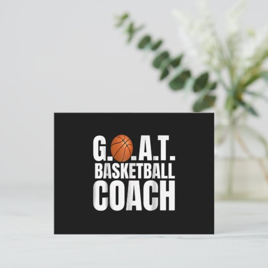 Geiten Basketbal Coach Geschenk Briefkaart (Staand voorkant)