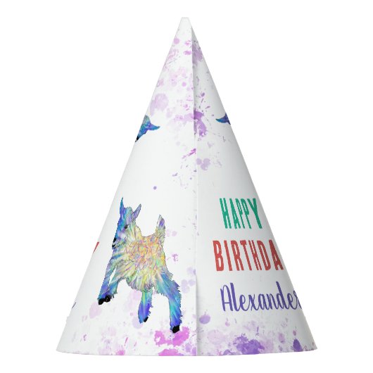 Geiten Boerderij van geiten Feesthoedjes (Achterkant)