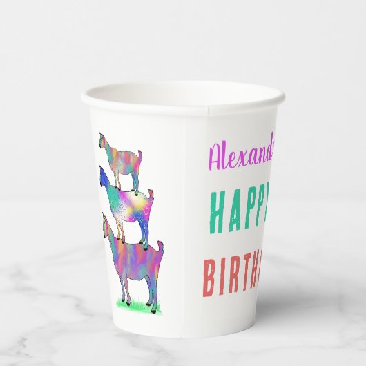 Geiten Boerderij van geiten Papieren Bekers (Rechts)