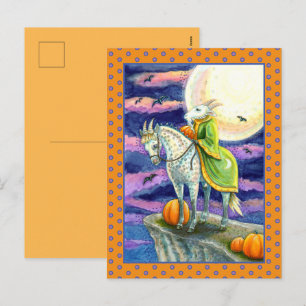 GEITEN DEMON, ZEKER VOETIG PAARD FANTASY HALLOWEEN FEESTDAGENKAART
