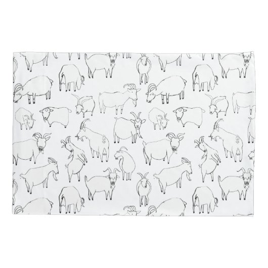 Geiten die spelen - Transparantie (kies uw eigen) Kussensloop (Achterkant)