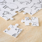 Geiten die spelen - Transparantie (kies uw eigen) Legpuzzel (Zijkant)