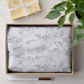 Geiten die spelen - Transparantie (kies uw eigen) Tissuepapier (Geschenk)