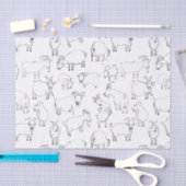 Geiten die spelen - Transparantie (kies uw eigen) Tissuepapier (Craft)