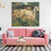 Geiten (door Vincenzo Caprile) Canvas Afdruk (Insitu (Woonkamer))