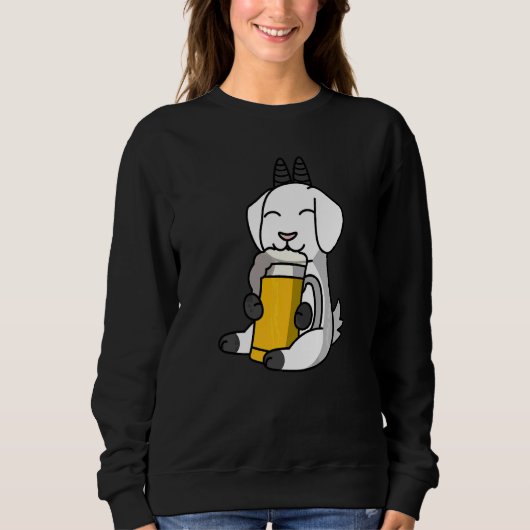 Geiten Drinken Bier Huisdier Trui (Voorkant)