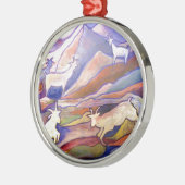 Geiten en bergen metalen ornament (Links)