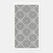 Geiten en cirkels grijs geometrisch patroon servet (Voorkant)
