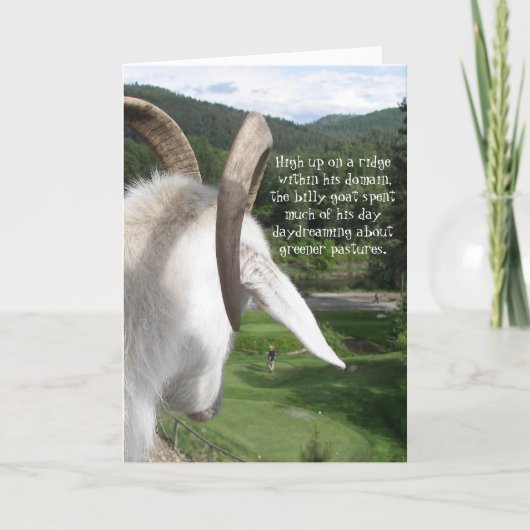 Geiten en groenere deegwaren Funny Retirement Kaar Kaart (Voorkant)