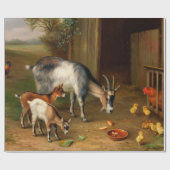 Geiten en kippen bij de Boerderij Cadeaupapier (Vlak)