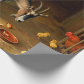 Geiten en kippen bij de Boerderij Cadeaupapier (Hoek)