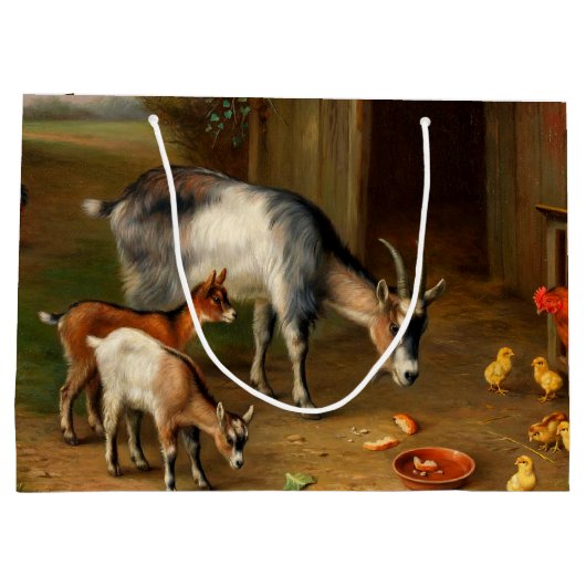 Geiten en kippen in het Boerderij 1 Groot Cadeauzakje (Achterkant)