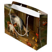 Geiten en kippen in het Boerderij 1 Groot Cadeauzakje (Achterkant Gekanteld)