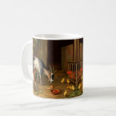 Geiten en kippen in het Boerderij 1 Koffiemok (Voorkant links)