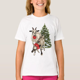 Geiten en Shirten met kerstboomkleed T-shirt