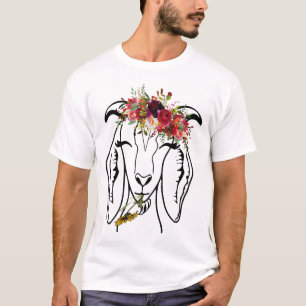 Geiten Floral Bandana Headband - Boerderij dierlij T-shirt