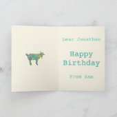 Geiten Funny Colorful Animal Art Humor Birthday Kaart (Binnen)
