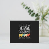 Geiten Halloween Mensen Kostuum Briefkaart (Staand voorkant)