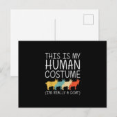 Geiten Halloween Mensen Kostuum Briefkaart (Voorkant / Achterkant)