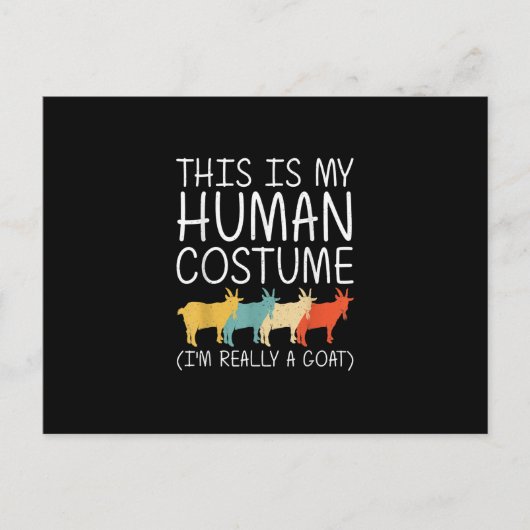 Geiten Halloween Mensen Kostuum Briefkaart (Voorkant)