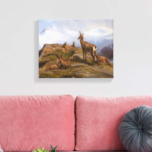 Geiten in de Alpen (Rosa Bonheur) Canvas Afdruk (Insitu (Woonkamer))