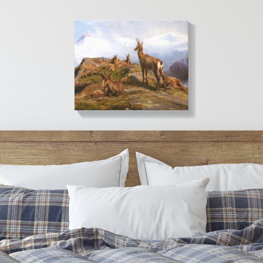 Geiten in de Alpen (Rosa Bonheur) Canvas Afdruk (Insitu (Slaapkamer))