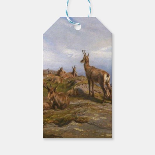 Geiten in de Franse Alpen Bergketen Cadeaulabel (Voorkant)