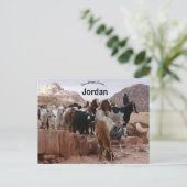 Geiten in Petra Jordanië Briefkaart (Staand voorkant)