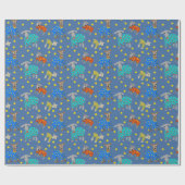 Geiten in pyjama met een sterretje cadeaupapier (Vlak)