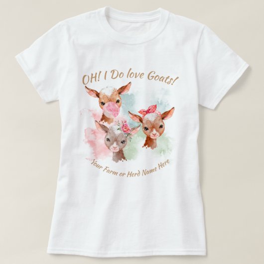 GEITEN | JOUW TEKST Boho Schattig Kind geiten T-shirt (Design voorkant)