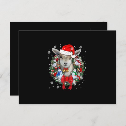 Geiten Kerst Ornament Decoratie Cadeau Kerstmis Uitnodiging Briefkaart (Voorkant / Achterkant)