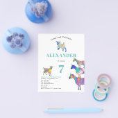 Geiten Kinderen Verjaardagsfeest Budget Flyer (Enkel)