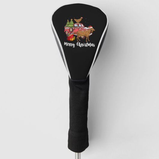 Geiten kippen en kerstbomen golfheadcover (Voorkant)