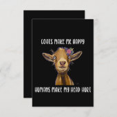 Geiten maken me blij dat ik van geit hou bedankkaart (Voorkant / Achterkant)