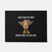 Geiten maken me blij dat ik van geit hou deurmat (Voorkant)