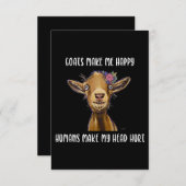 Geiten maken me blij dat ik van geit hou informatiekaartje (Voorkant / Achterkant)