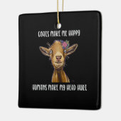 Geiten maken me blij dat ik van geit hou keramisch ornament (Links)