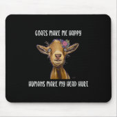 Geiten maken me blij dat ik van geit hou muismat (Voorkant)