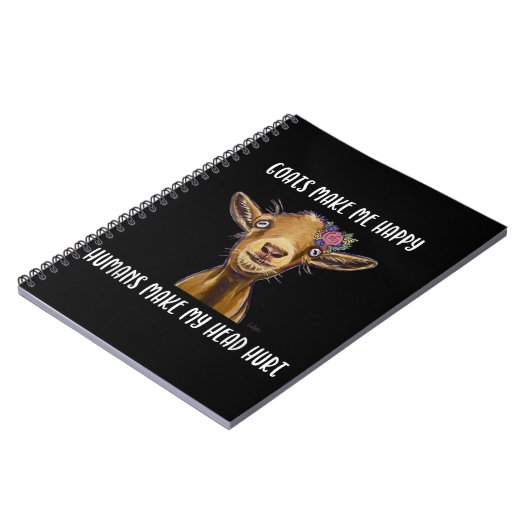 Geiten maken me blij dat ik van geit hou notitieboek (Linkerzijde)