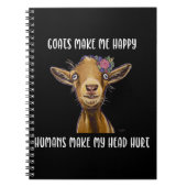 Geiten maken me blij dat ik van geit hou notitieboek (Voorkant)