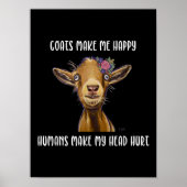 Geiten maken me blij dat ik van geit hou poster (Voorkant)
