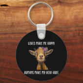 Geiten maken me blij dat ik van geit hou sleutelhanger (Voorkant)