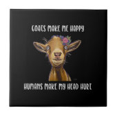 Geiten maken me blij dat ik van geit hou tegeltje (Voorkant)