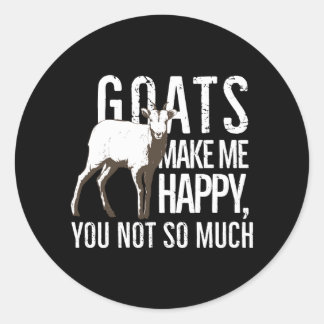 Geiten maken me blij dat je niet zo veel bent ronde sticker
