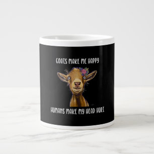 Geiten maken me gelukkig geitenliefhebber grote koffiekop